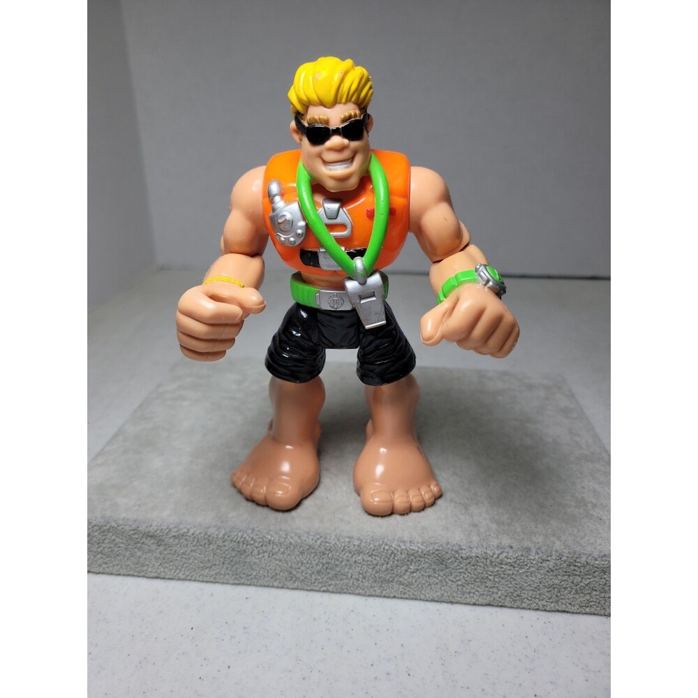 Rescue Heroes Sandy Beach Lifeguard Fisher Price 1999 Action Figure